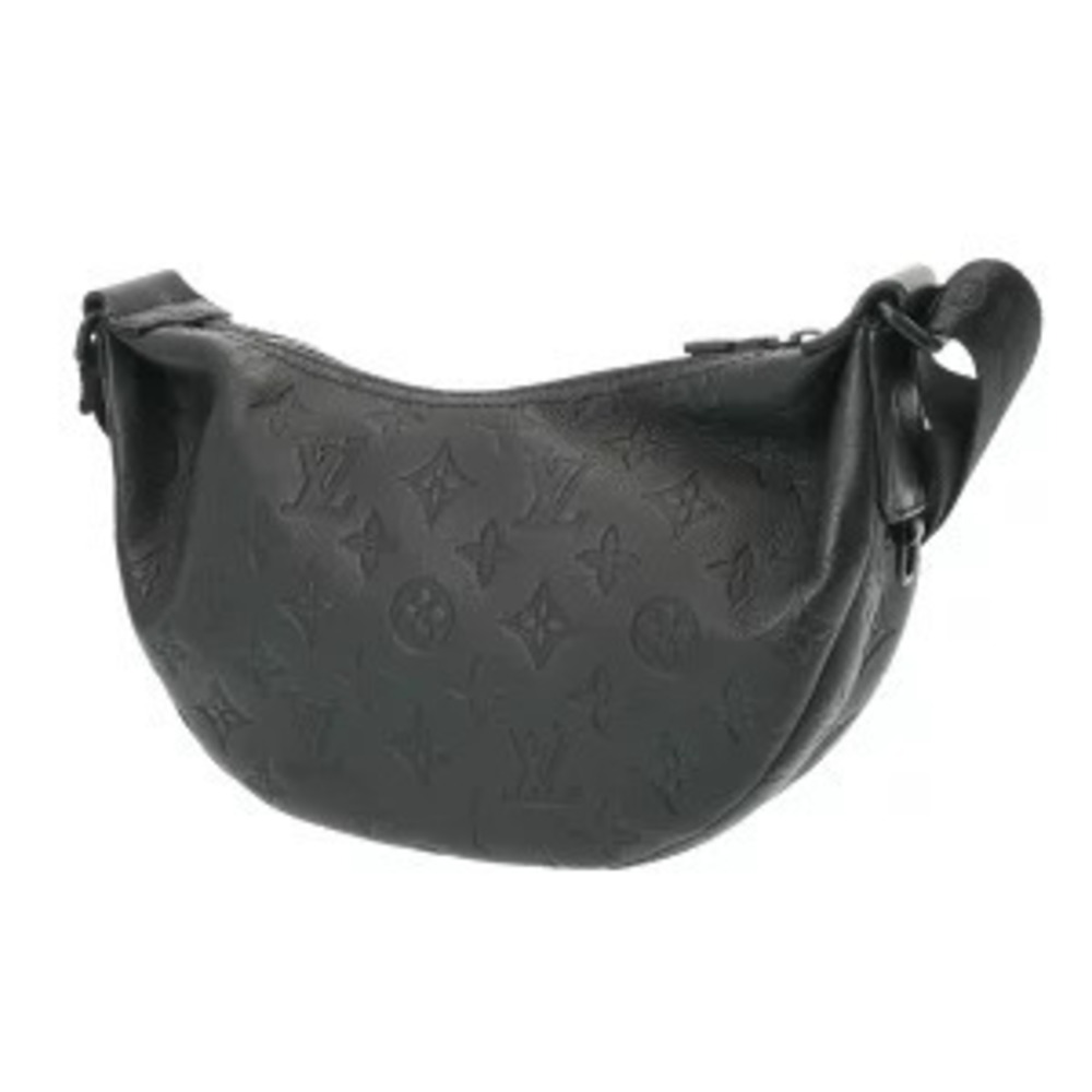 Louis Vuitton Black Leather Shadow Shoulder Bag Noir Black Hammock Monogram